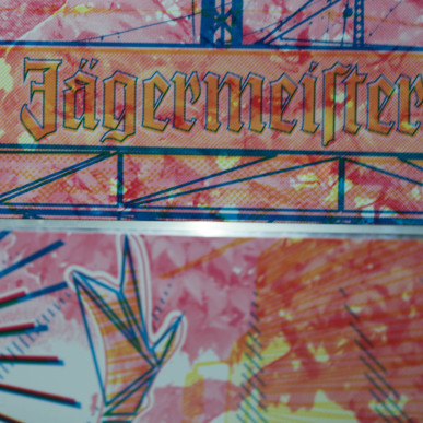 Jägermeister Lounge Corner Design, Jägermeister, Subway Club Köln, Cologne, Köln, Interior Design, wanddesign, wandkunst, mural, artwork, waldbrand media, project a, christopher baer, gestaltung, illustration, media artwork